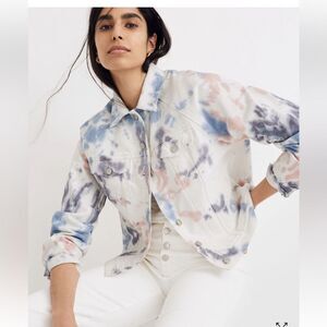 Madewell  Raglan Oversized Jean Jacket: Tie-Dyed Edition, size Small